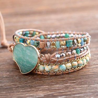 Walk In The Woods Amazonite Wrap Bracelet-Your Soul Place